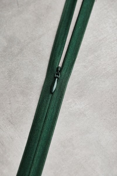 MeetMILK - nahtverdeckter Reißverschluss - Invisible Zipper 60cm in Deep Green