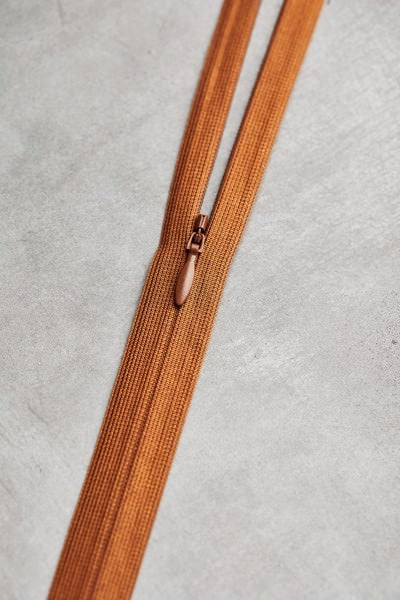 MeetMILK - nahtverdeckter Reißverschluss - Invisible Zipper 60cm in Rust