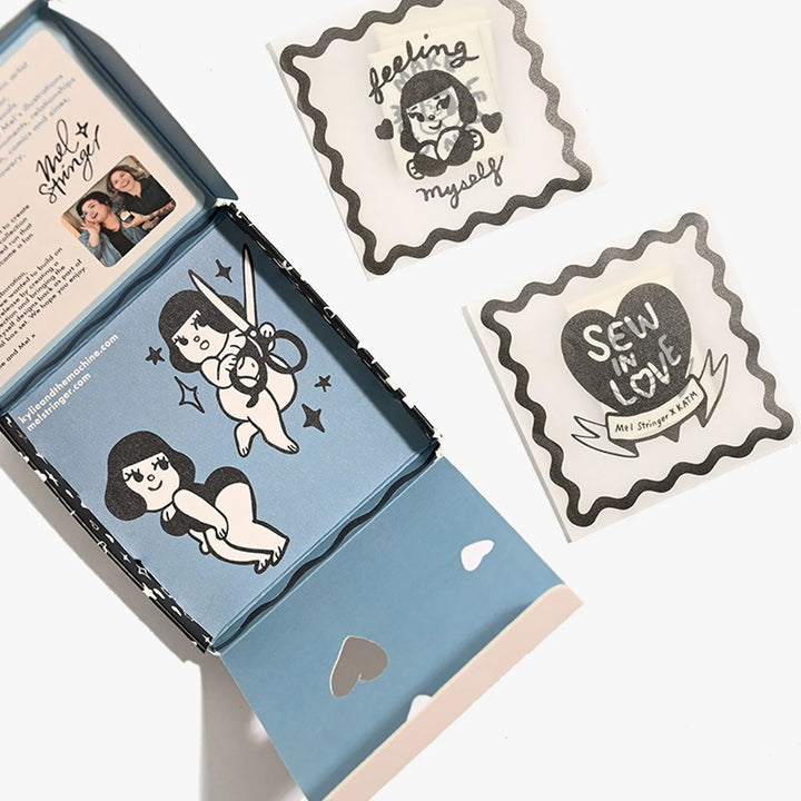 Webetiketten von Mel Stringer &amp; KATM: Sew-In Love + Feeling Yourself (12 Label)
