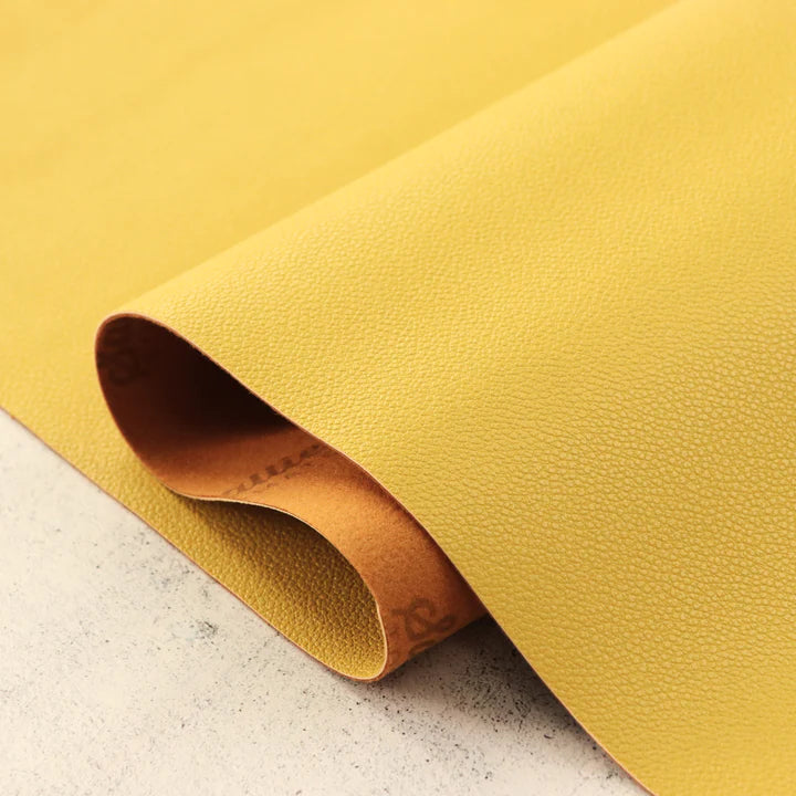 Kunstleder Pebble in Mustard / Senfgelb