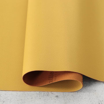 Kunstleder Pebble in Mustard / Senfgelb
