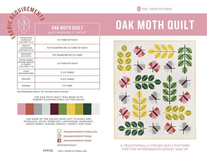 Schnittmuster "Oak Moth" (Englisch)