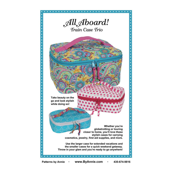Schnittmuster by Annie "All Aboard" Train Case Trio (englisch)