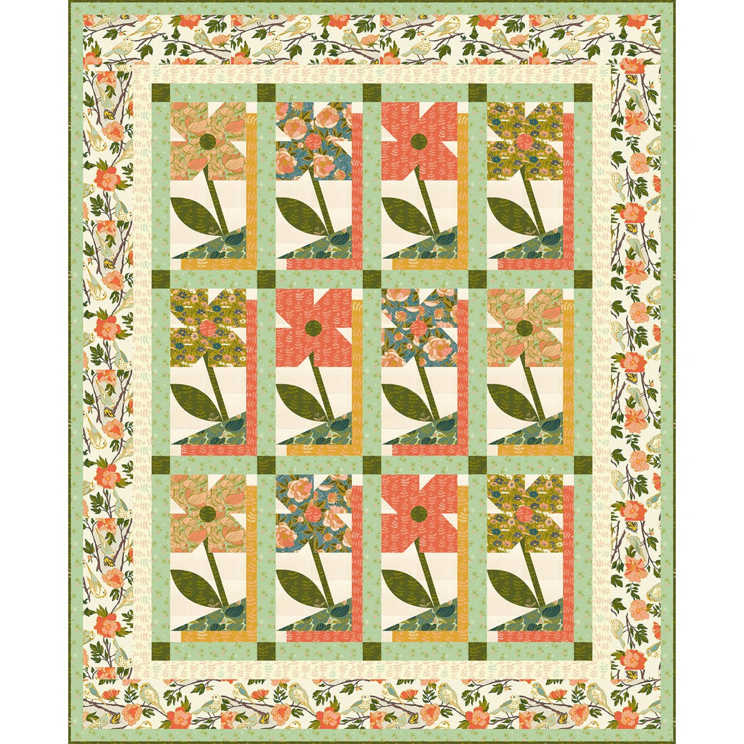 Windham Fabrics - Jennifer Moore/Monaluna - Lush Life - Birds of a Feather in Periwinkle