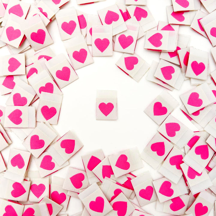 Webetiketten von Sarah Hearts: Pink Heart (8 Stück)