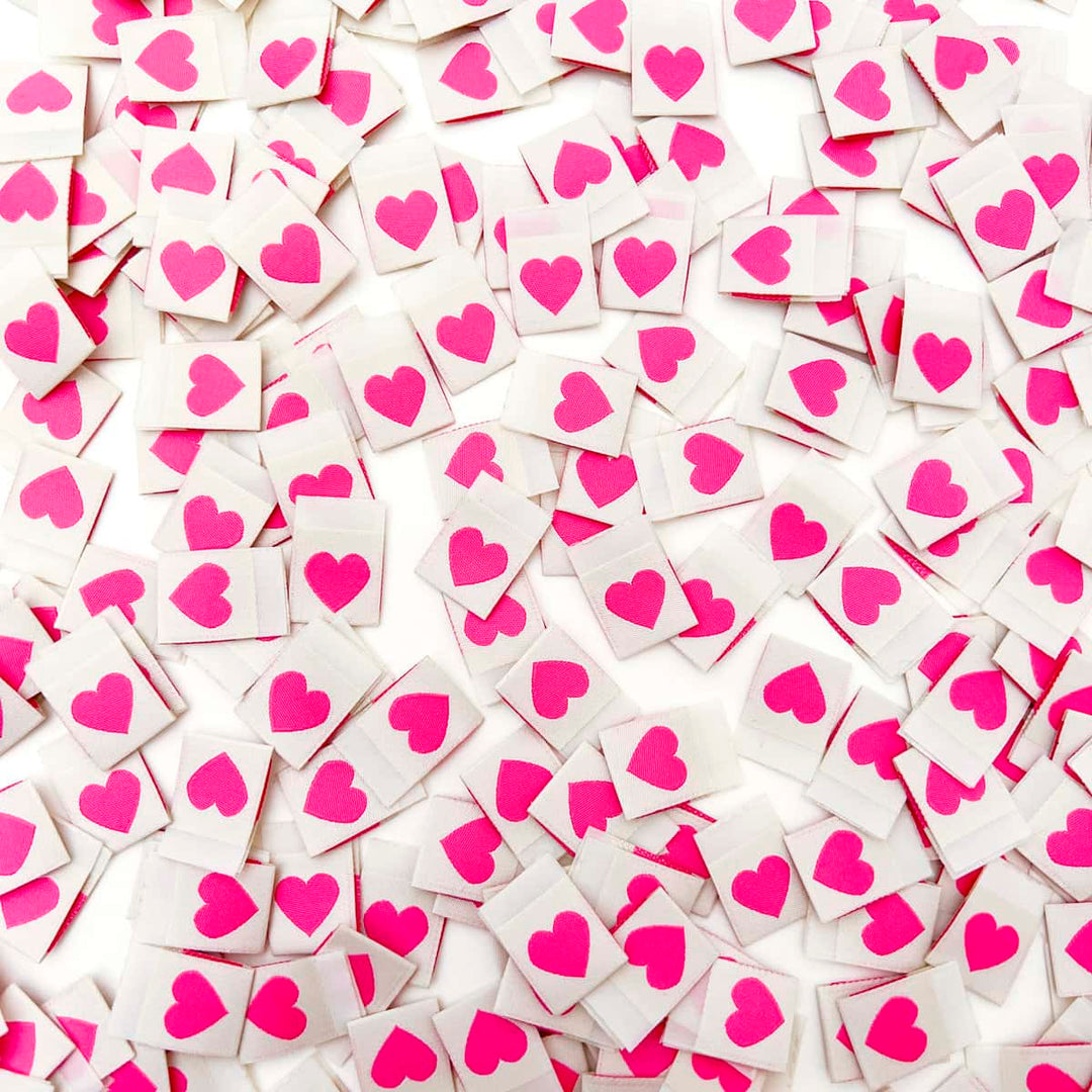 Webetiketten von Sarah Hearts: Pink Heart (8 Stück)