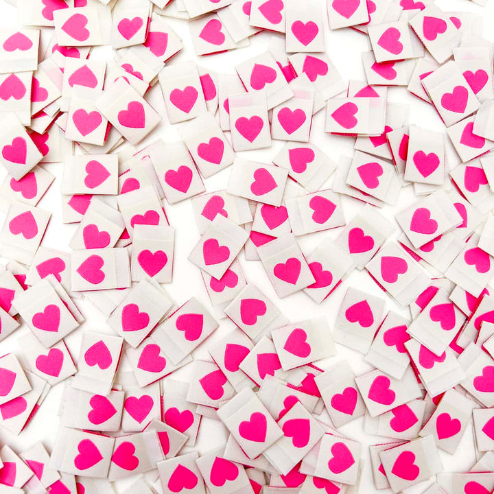 Webetiketten von Sarah Hearts: Pink Heart (8 Stück)