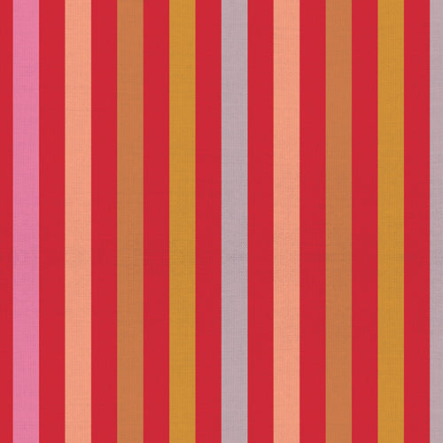 Art Gallery Fabrics - Suzy Quilts - Picnic Wovens - Stripe in Fruit Salad