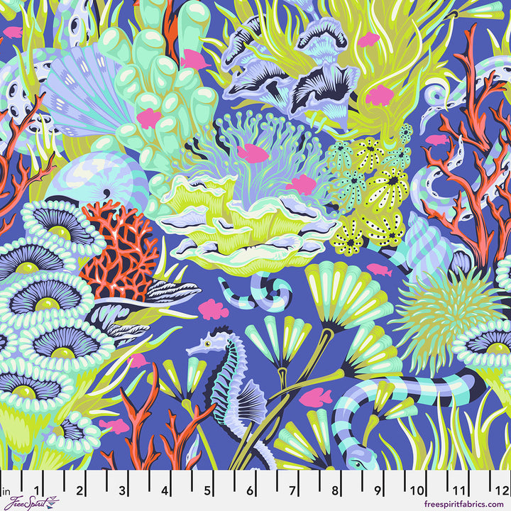 Tula Pink - Floral Reef - Reef What You Sew in Marine