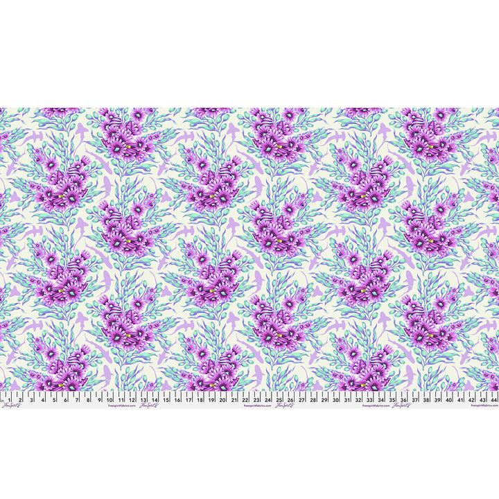 Tula Pink - Floral Reef - Shadow Sharks in Ultraviolet