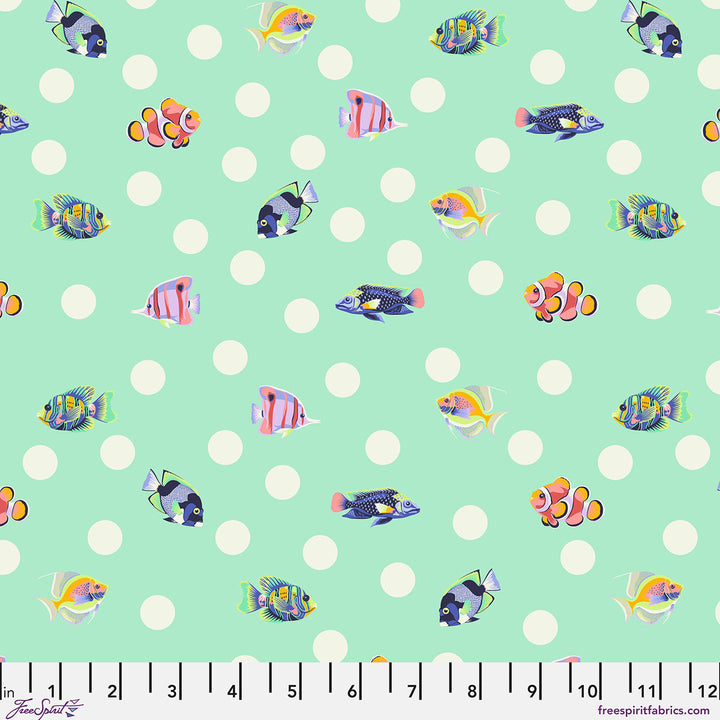 Tula Pink - Floral Reef - School Crossing in Seafoam