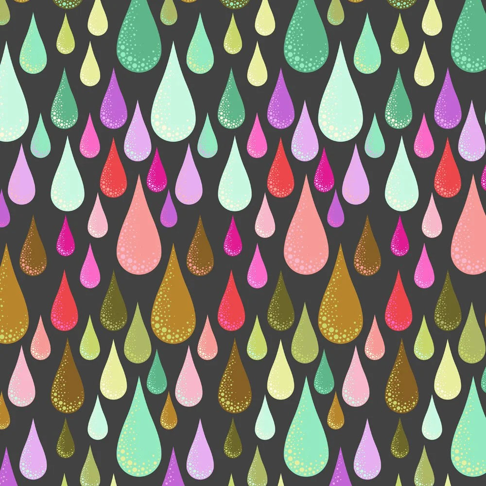 Tula Pink - Prince Charming Déjà Vu - Dew Drops in Licorice