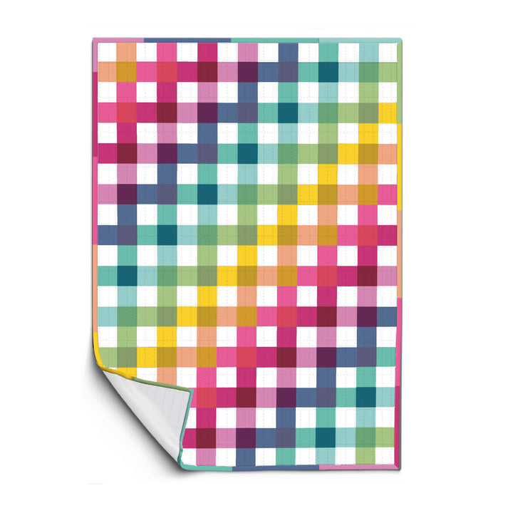 Gingham-Kit Set 12 Rainbow bunt hell - Schlafgröße