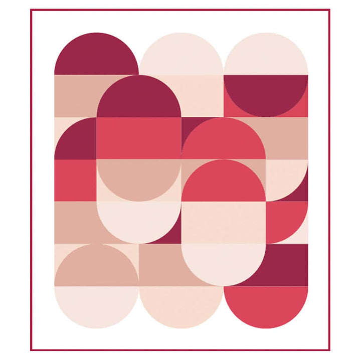 Modern Retro Quilt Kit 1 - Tomato Soup - Größe: Babyquilt, Rückseite: Rückseite B