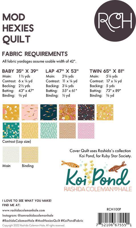 Schnittmuster Quilt "Mod Hexies" von Rashida Coleman-Hale