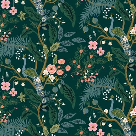 Rifle Paper Co. - Vintage Garden - Peacock - Hunter Metallic