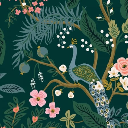 Rifle Paper Co. - Vintage Garden - Peacock - Hunter Metallic (Canvas)