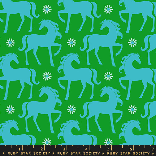 Ruby Star Society - Melody Miller - Carousel - Fancy Horse in Verdant