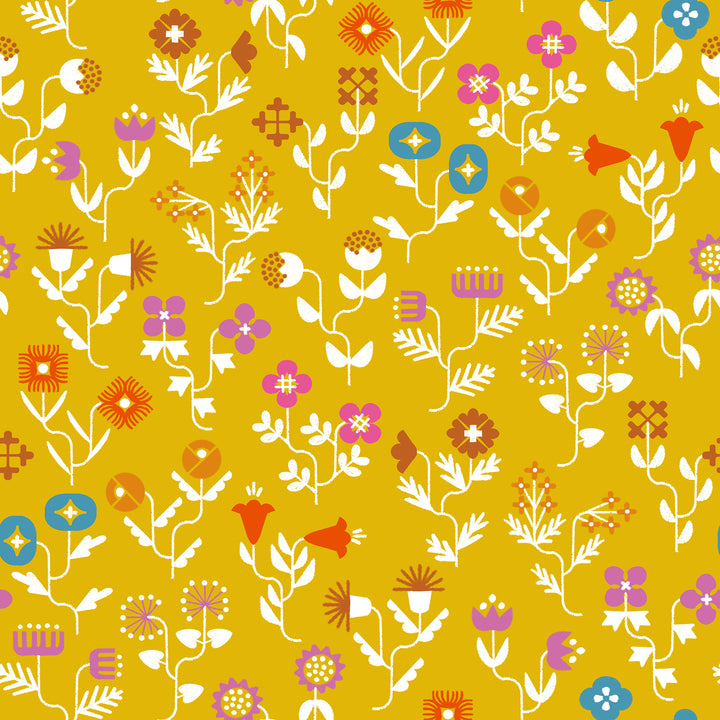 Ruby Star Society - Rashida Coleman Hale - Salutations - Forget Me Not in Goldenrod (Canvas)