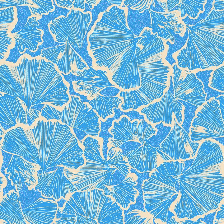 Ruby Star Society - Sarah Watts - Glow Garden - Ginko Florals in Lindley Blue