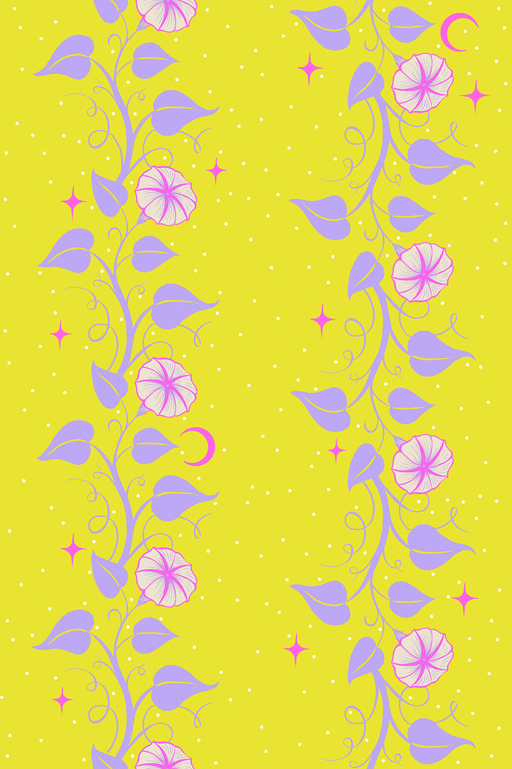 Ruby Star Society - Sarah Watts - Glow Garden - Moon Vines in Citron