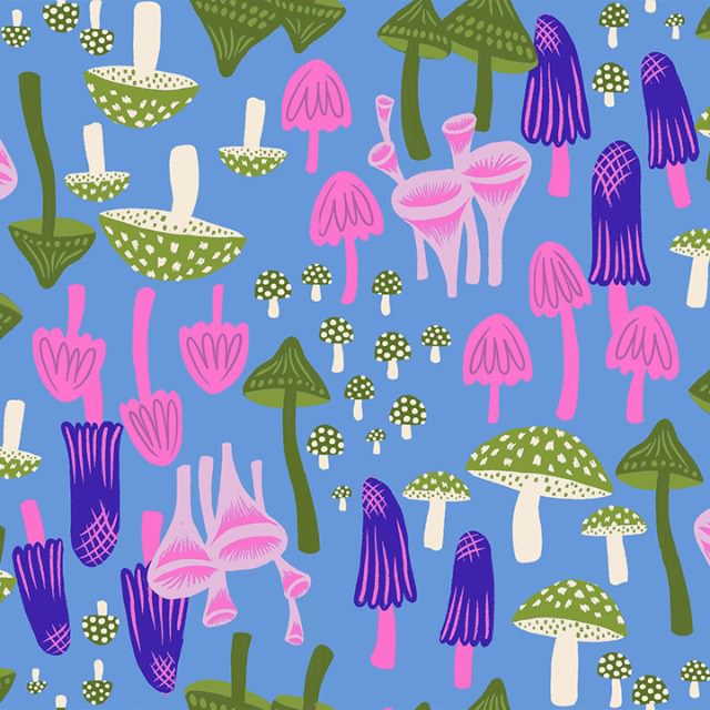 Ruby Star Society - Sarah Watts - Hello Alice - Mushroom Land in Lindley Blue