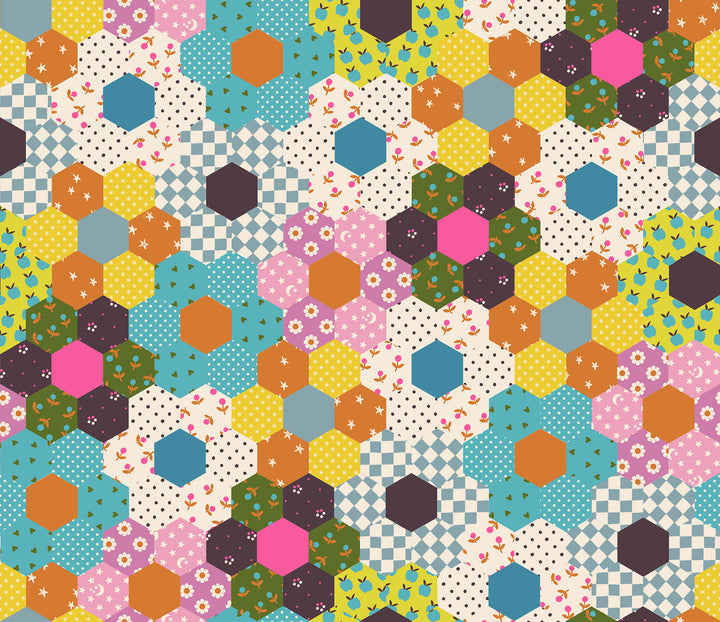 Ruby Star Society - Alexia Abegg - Catnap - Flower Garden in Turquoise