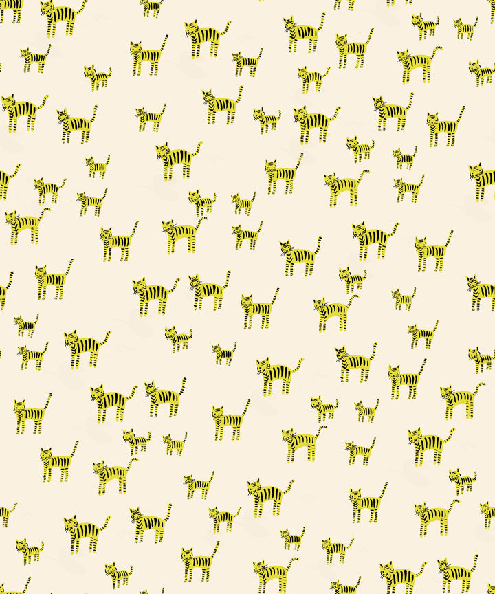 Ruby Star Society - Alexia Abegg - Catnap - Tiger Stripes in Citron