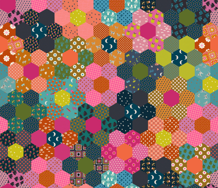 Ruby Star Society - Alexia Abegg - Catnap - Flower Garden in Mermaid (extrabreiter Rückseitenstoff)