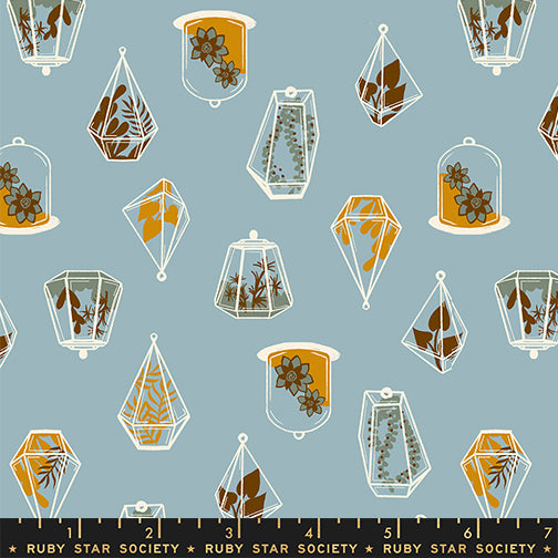 Ruby Star Society - Collaborative Collection - Calathea - Terrarium in Soft Blue