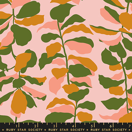 Ruby Star Society - Collaborative Collection - Calathea - Fiddle Leaf in Sweet Pink
