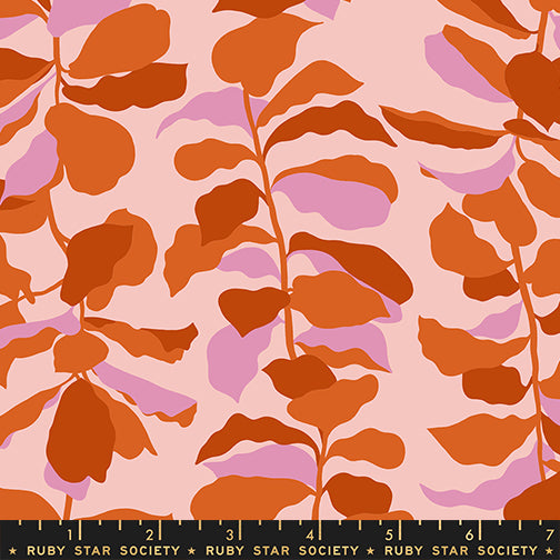 Ruby Star Society - Collaborative Collection - Calathea - Fiddle Leaf in Cayenne