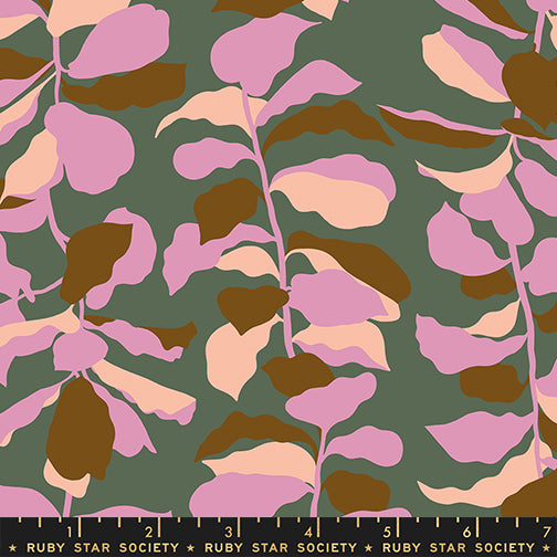 Ruby Star Society - Collaborative Collection - Calathea - Fiddle Leaf in Seaweed