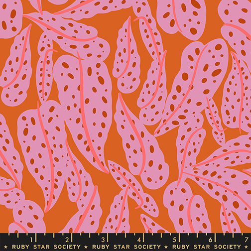 Ruby Star Society - Collaborative Collection - Calathea - Overlapping Leaves in Pecan