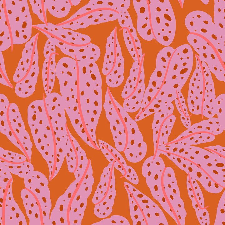 Ruby Star Society - Collaborative Collection - Calathea - Overlapping Leaves in Pecan