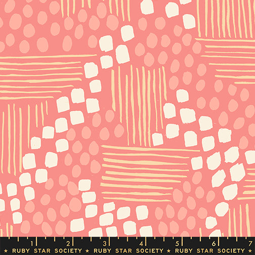 Ruby Star Society - Jen Hewett - Reimagined Landscapes - Aerial View in Watermelon