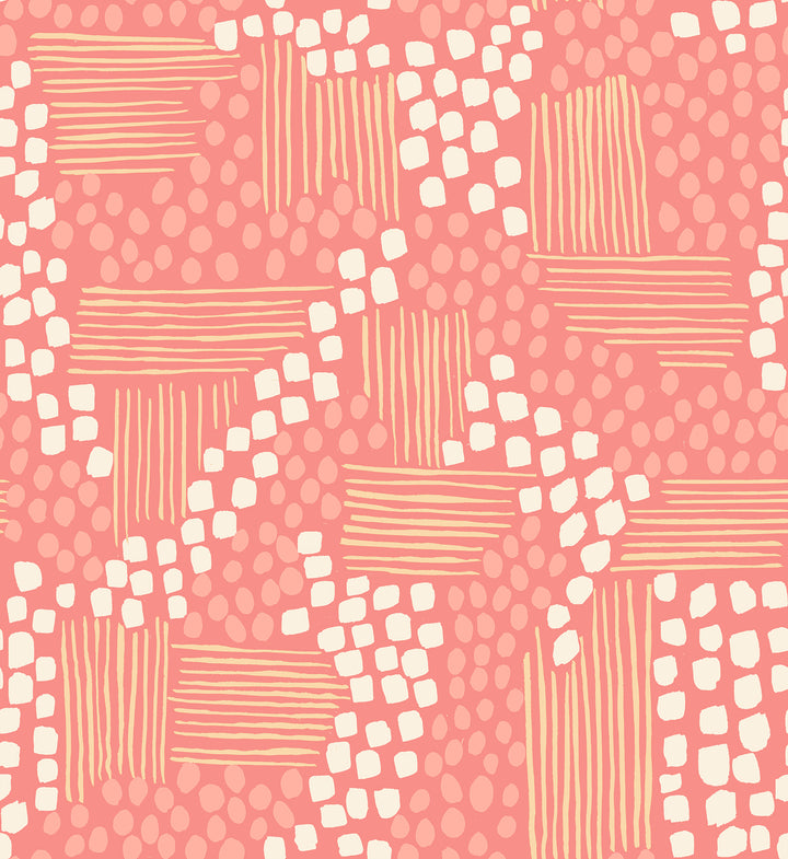 Ruby Star Society - Jen Hewett - Reimagined Landscapes - Aerial View in Watermelon