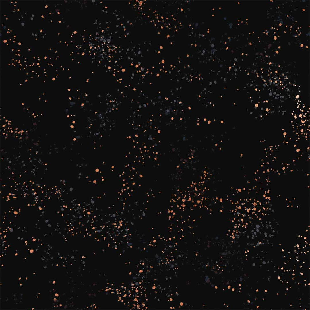 Speckled in Metallic Black in Kupfer