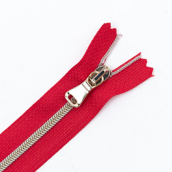 Premium Reißverschluss - 50cm - schmal in Rot