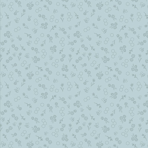 Art Gallery Fabrics - The Sewcial Bee Collective - Summer Homestead - Bumble &amp;amp; Bloom in Sky