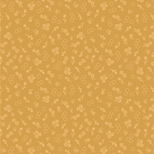 Art Gallery Fabrics - The Sewcial Bee Collective - Summer Homestead - Bumble &amp;amp; Bloom in Honey