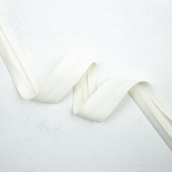 Schrägband Pure Solids in White Linen 25 mm