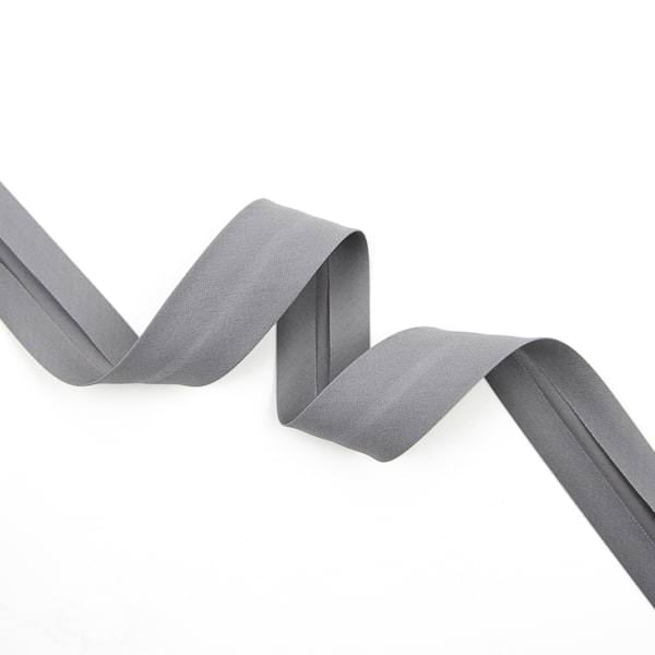 Schrägband Pure Solids in Galactic Grey 25 mm