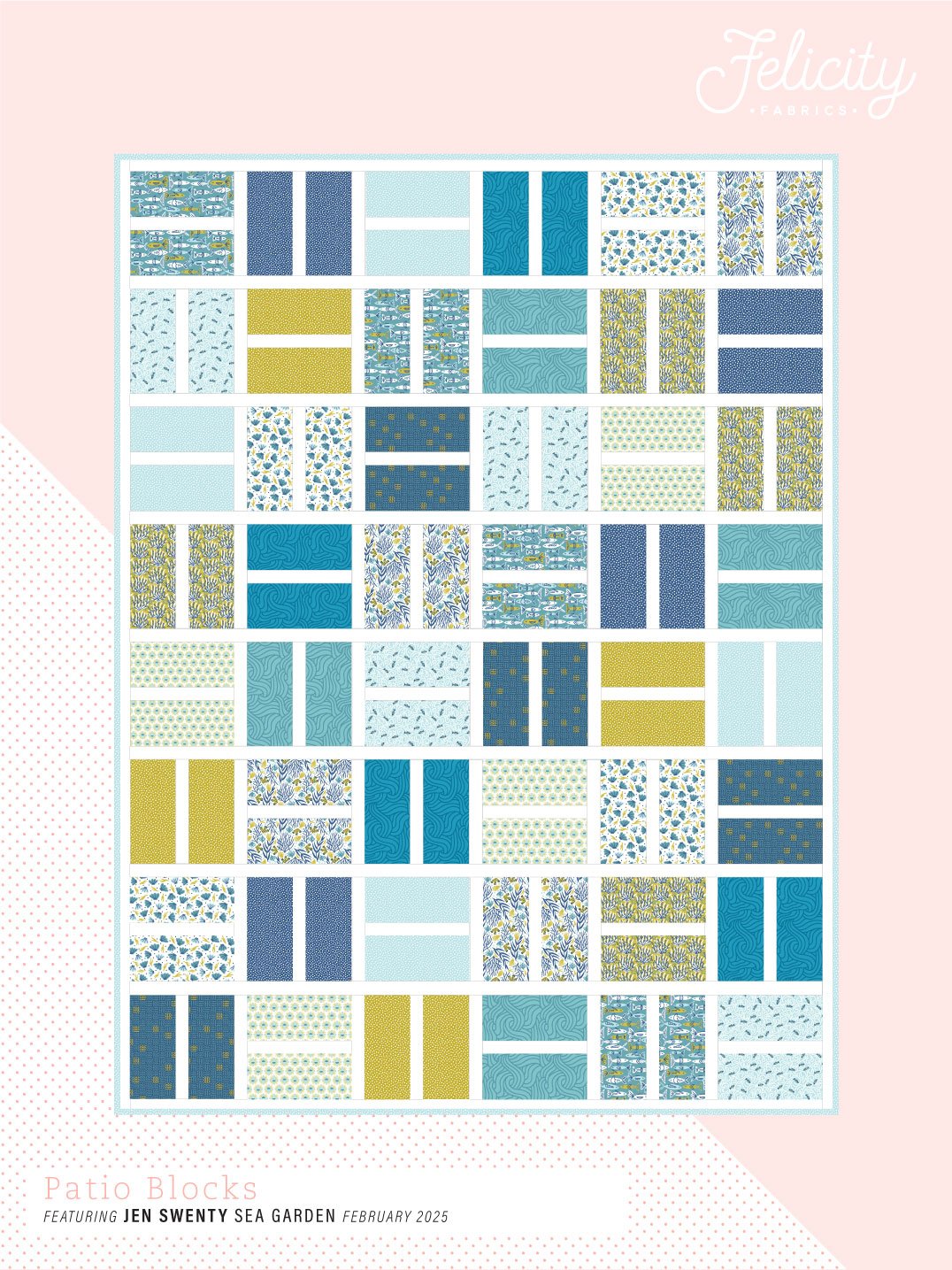 Felicity Fabrics - Jen Swenty - Sea Garden - Wavy Currents