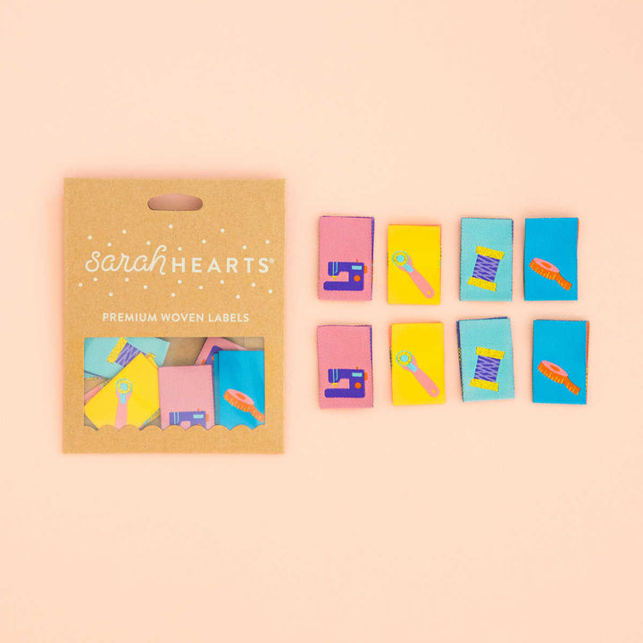 Webetiketten von Sarah Hearts: Sewing Notions (8 Stück)