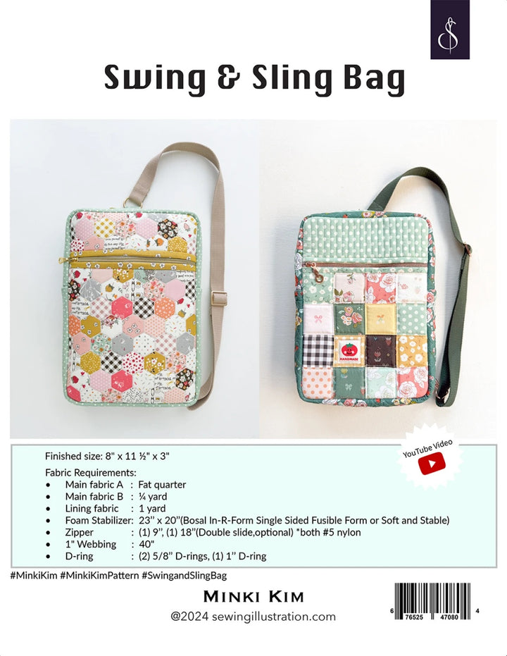 Schnittmuster Tasche "Swing and Sling Bag" von Sewing Illustration (englisch)