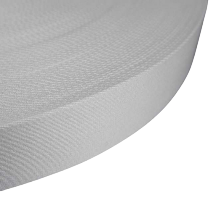 Gurtband Solid 40mm in Weiss/ Snow (glatt)