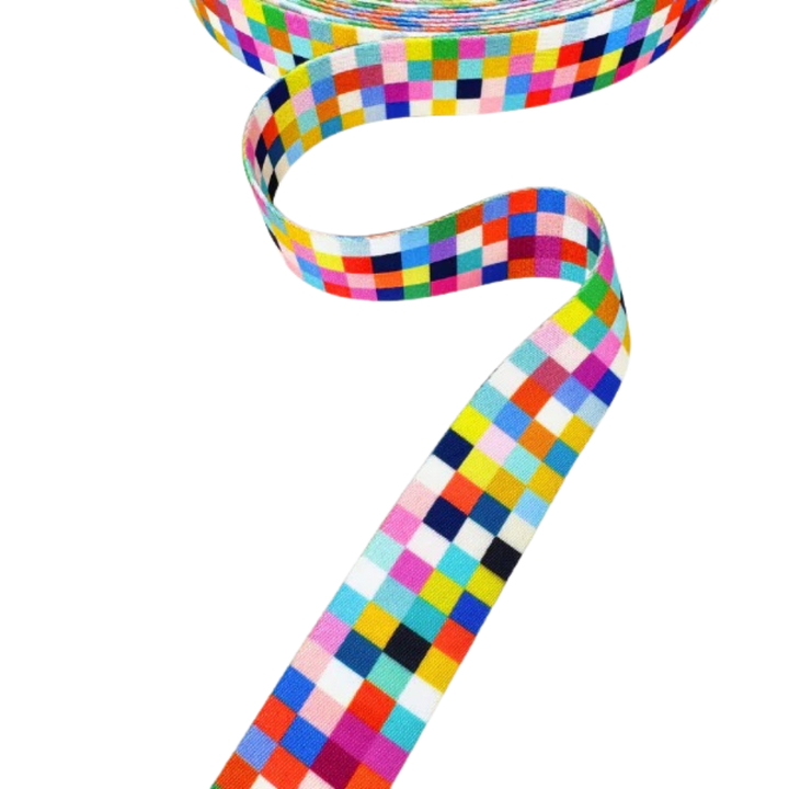 Gurtband - Das mach ich nachts Eigenproduktion - 38mm - Pixel in Bunt