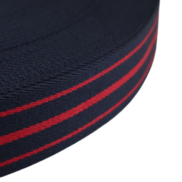 Gurtband Stripes in Nocturnal/Ruby 40mm