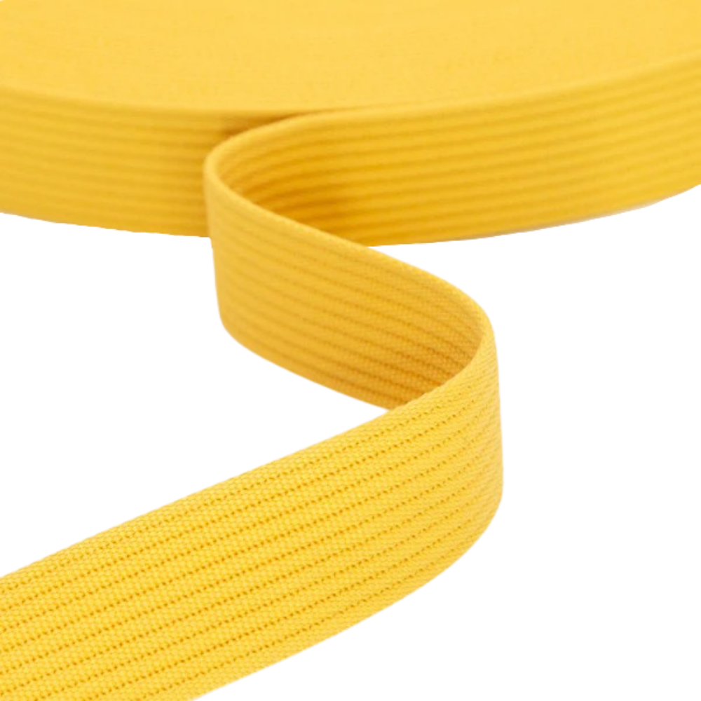 Gurtband Premium Längsstruktur 40mm - Einfarbig in Banana Cream